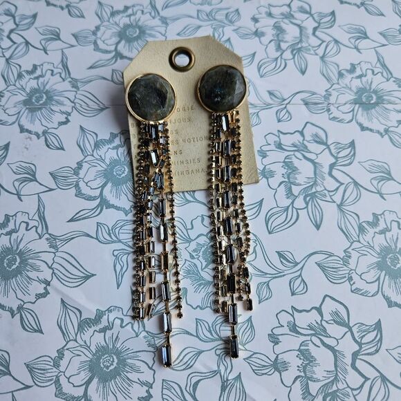 NWT Anthropologie Circle Drop Earrings - Picture 1 of 4